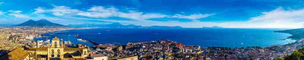 Naples and mount Vesuvius