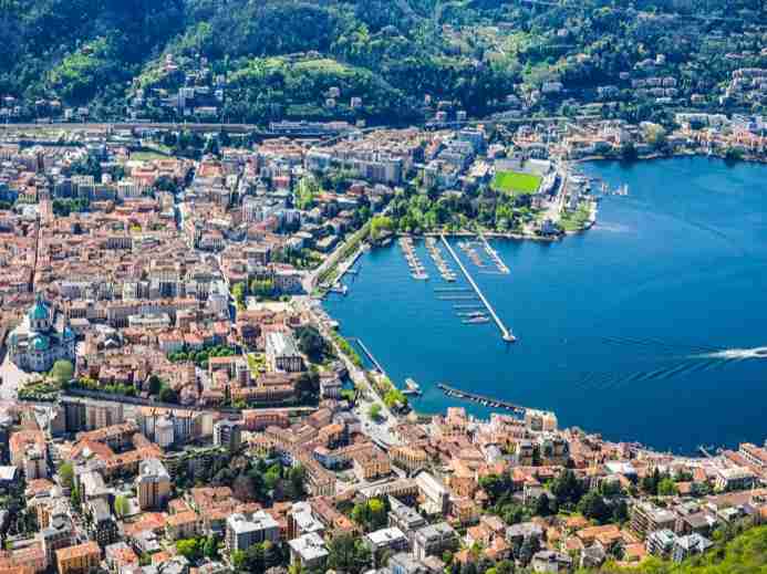 Aerial view of Como