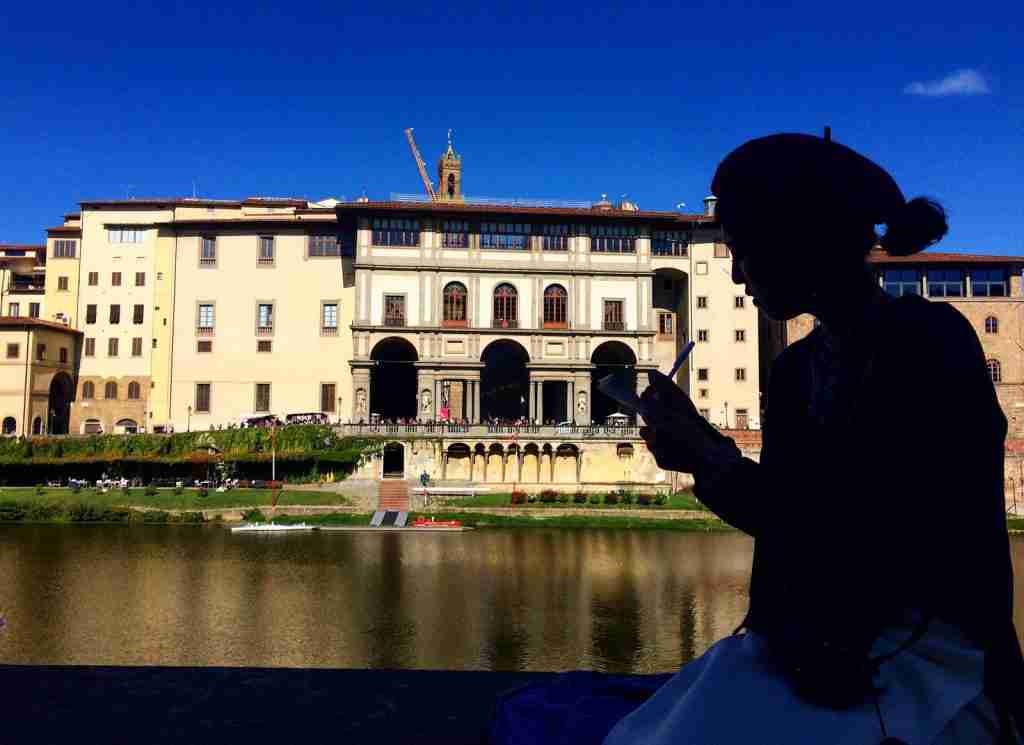 Firenze Gallerie degli Uffizi View