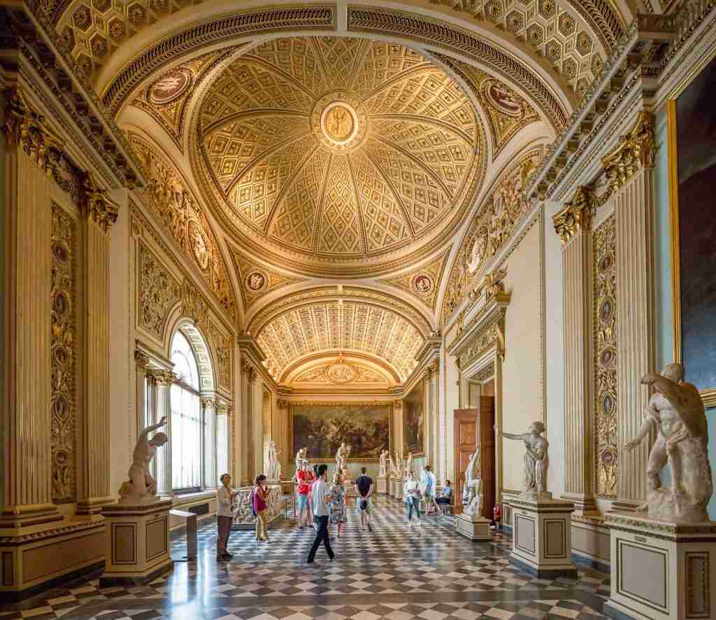 Interior of the Uffizi Gallery, Florence