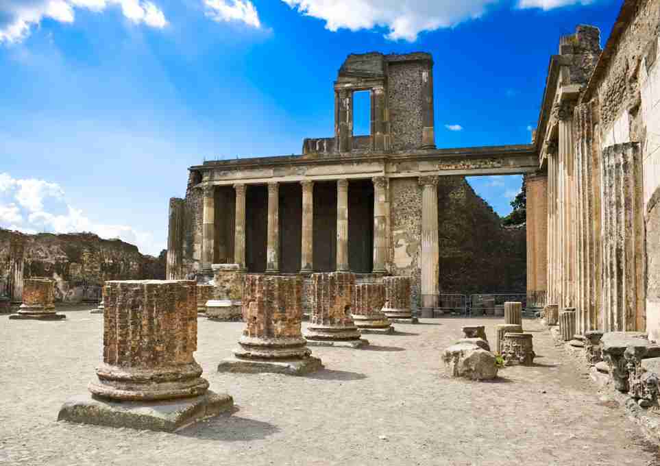 Roman ruins after the eruption of Vesuvius in Pompeii, Naples 2