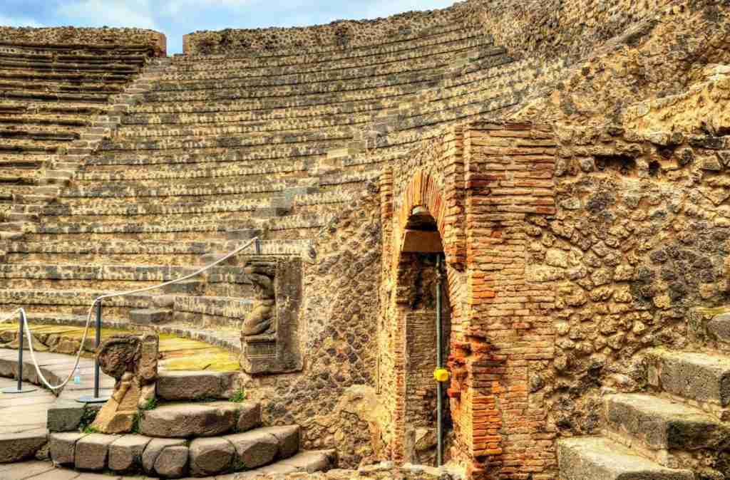 Odeion small theatre ancient pompeii italy